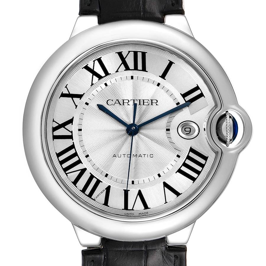Cartier Ballon Bleu Mens Stainless Steel Automatic Watch W69016Z4 Box Papers SwissWatchExpo