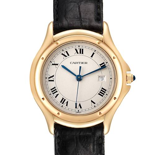 Photo of Cartier Cougar 18K Yellow Gold Silver Dial Ladies Watch 887920