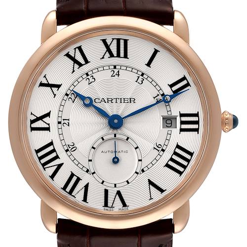 Photo of Cartier Ronde Louis Rose Gold Silver Dial Mens Watch W6801005