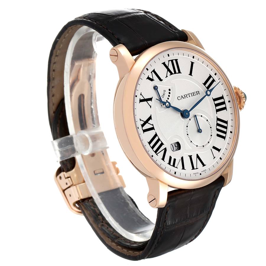 Cartier Rotonde 18k Rose Gold Power Reserve Mens Watch W1556203