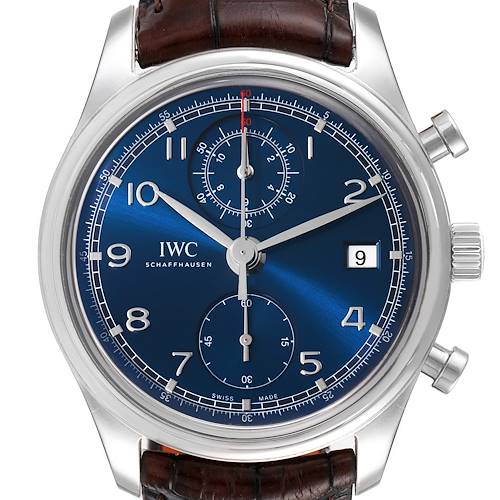 Photo of IWC Portuguese Classic Chronograph Laureus  Sport For Good Foundation Steel Mens Watch IW390406 Box Card