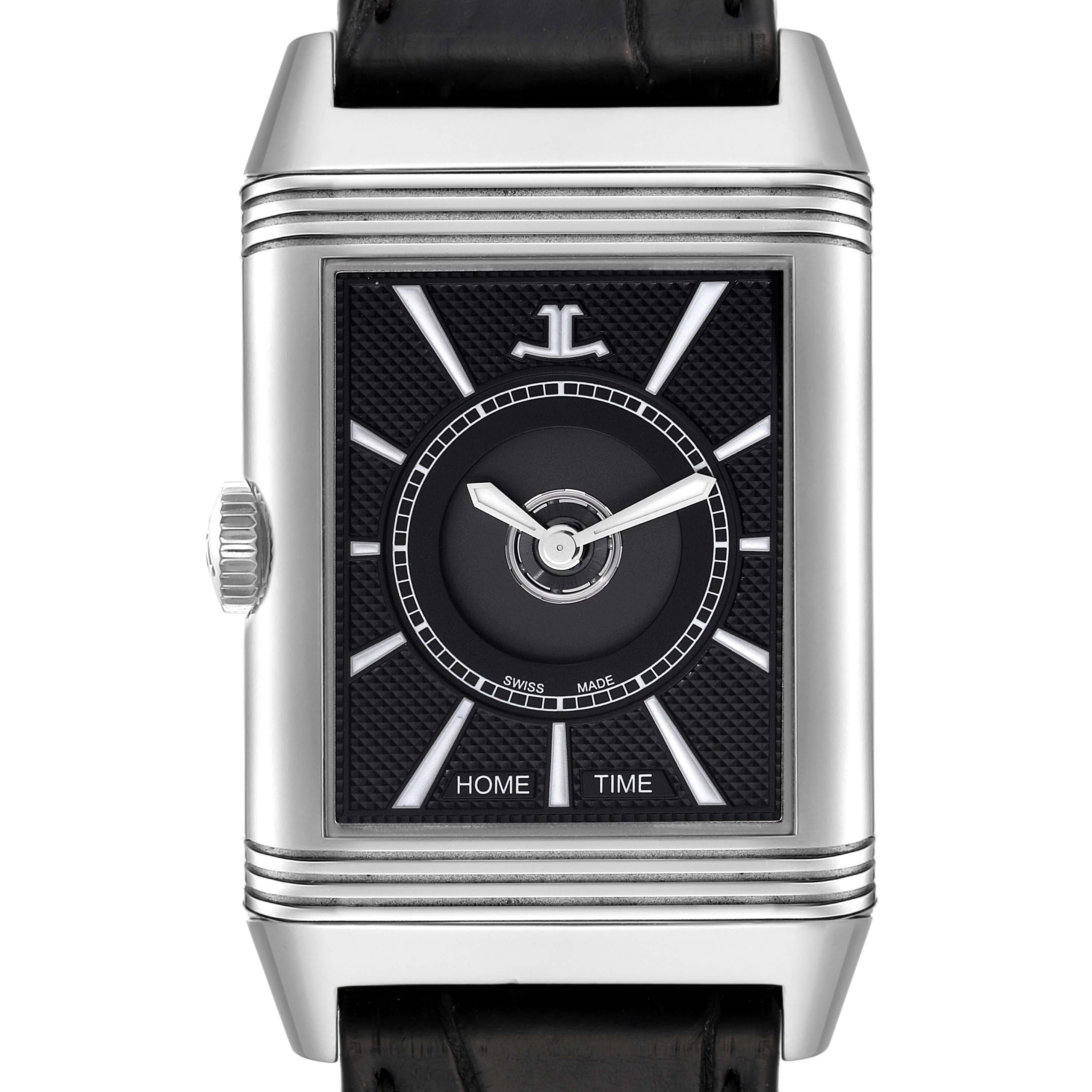 Jaeger LeCoultre Reverso Duo Day Night Steel Watch 215.8.S9 Q3838420 ...