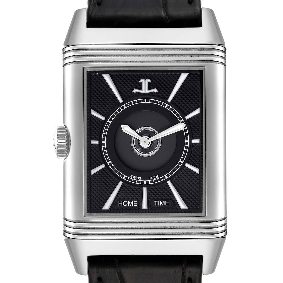 Jaeger LeCoultre Reverso Duo Day Night Steel Watch 215.8.S9