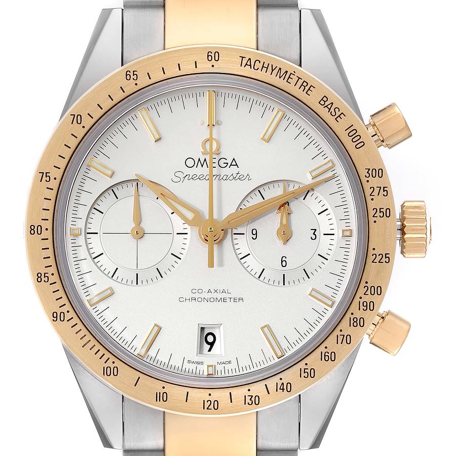 Omega Speedmaster 57 Steel Yellow Gold Watch 331.20.42.51.02.001 Card SwissWatchExpo