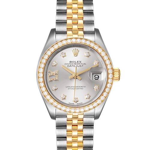 Photo of Rolex Datejust 28 Steel Rolesor Yellow Gold Diamond Watch 279383 Unworn
