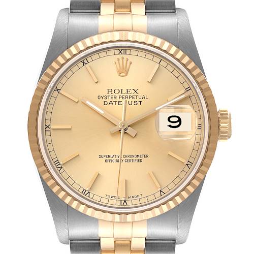 Photo of NOT FOR SALE Rolex Datejust Steel 18K Yellow Gold Champagne Dial Mens Watch 16233 PARTIAL PAYMENT