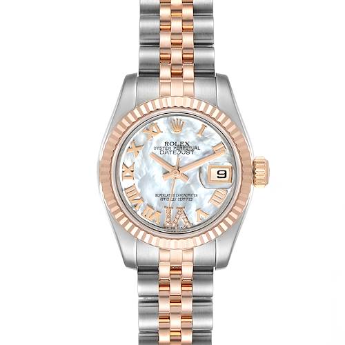Photo of Rolex Datejust Steel EveRose Gold MOP Diamond Ladies Watch 179171 Unworn