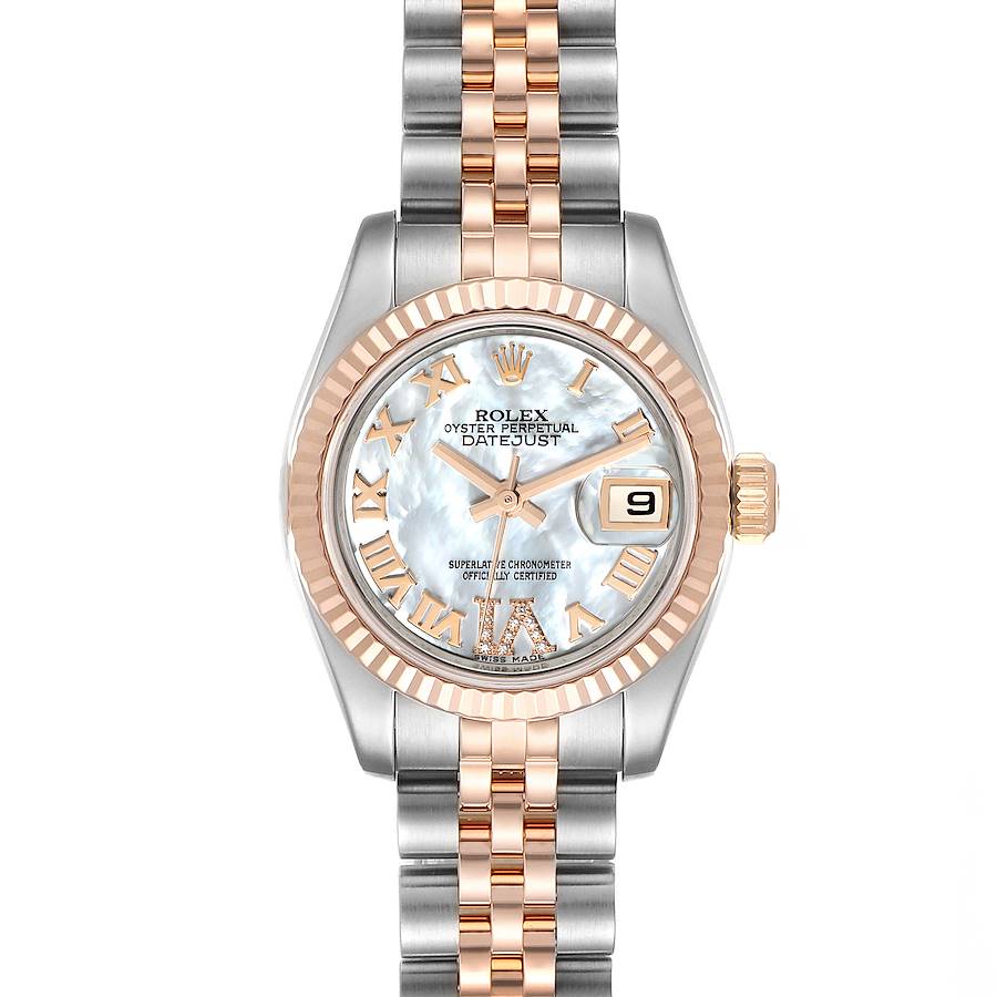 Rolex Datejust Steel EveRose Gold MOP Diamond Ladies Watch 179171 Unworn SwissWatchExpo