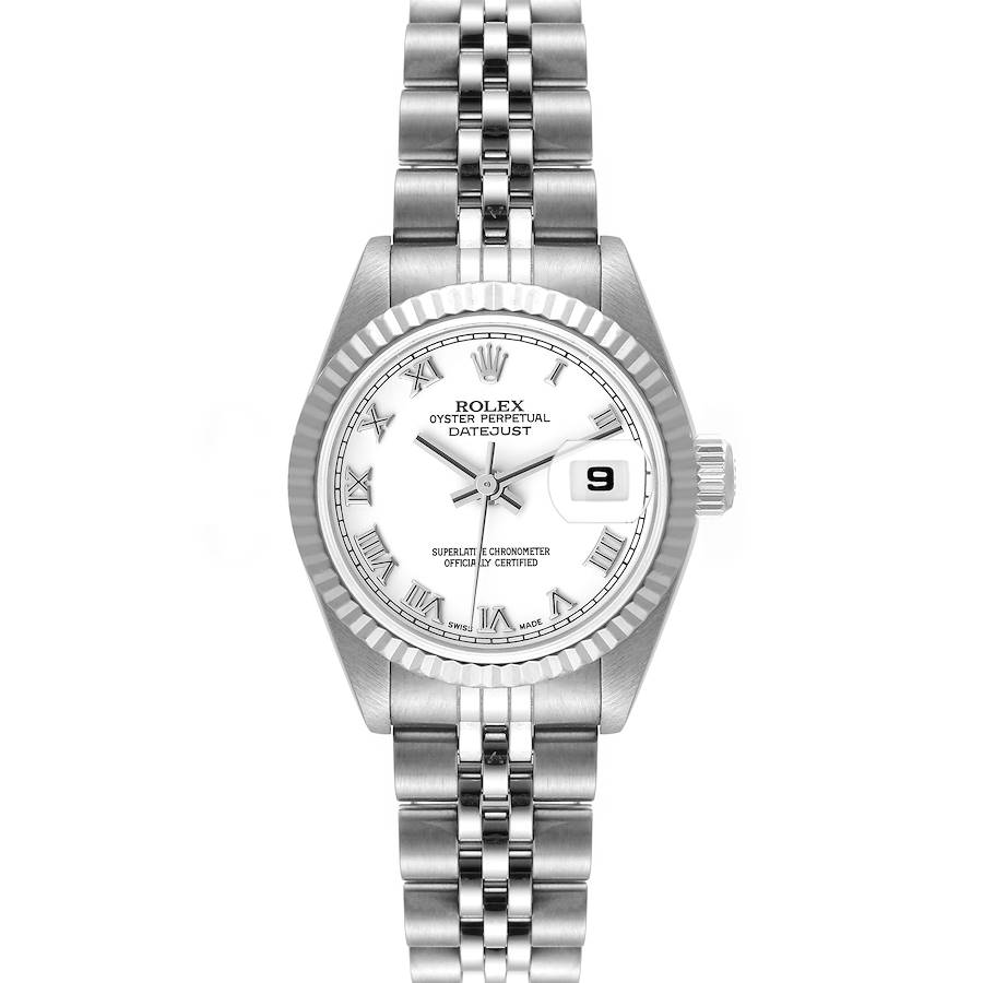Rolex Datejust Steel White Gold Roman Dial Ladies Watch 79174 Box Papers SwissWatchExpo