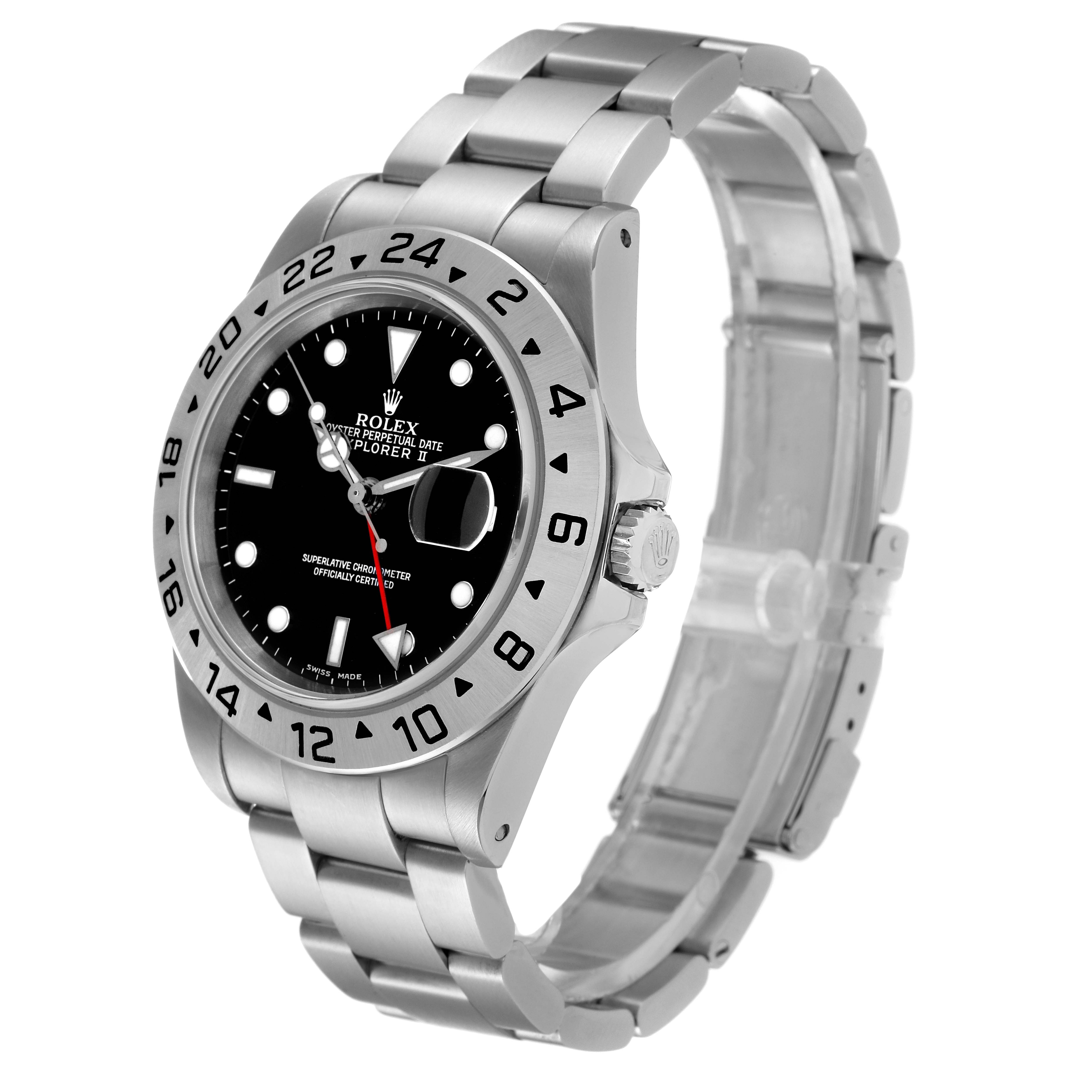 The image shows a Rolex Explorer 16570 Men
s Stainless Steel Black Dial 16570 Men
s Stainless Steel Black Dial watch angled from the front and right, highlighting the dial, bezel, and bracelet.