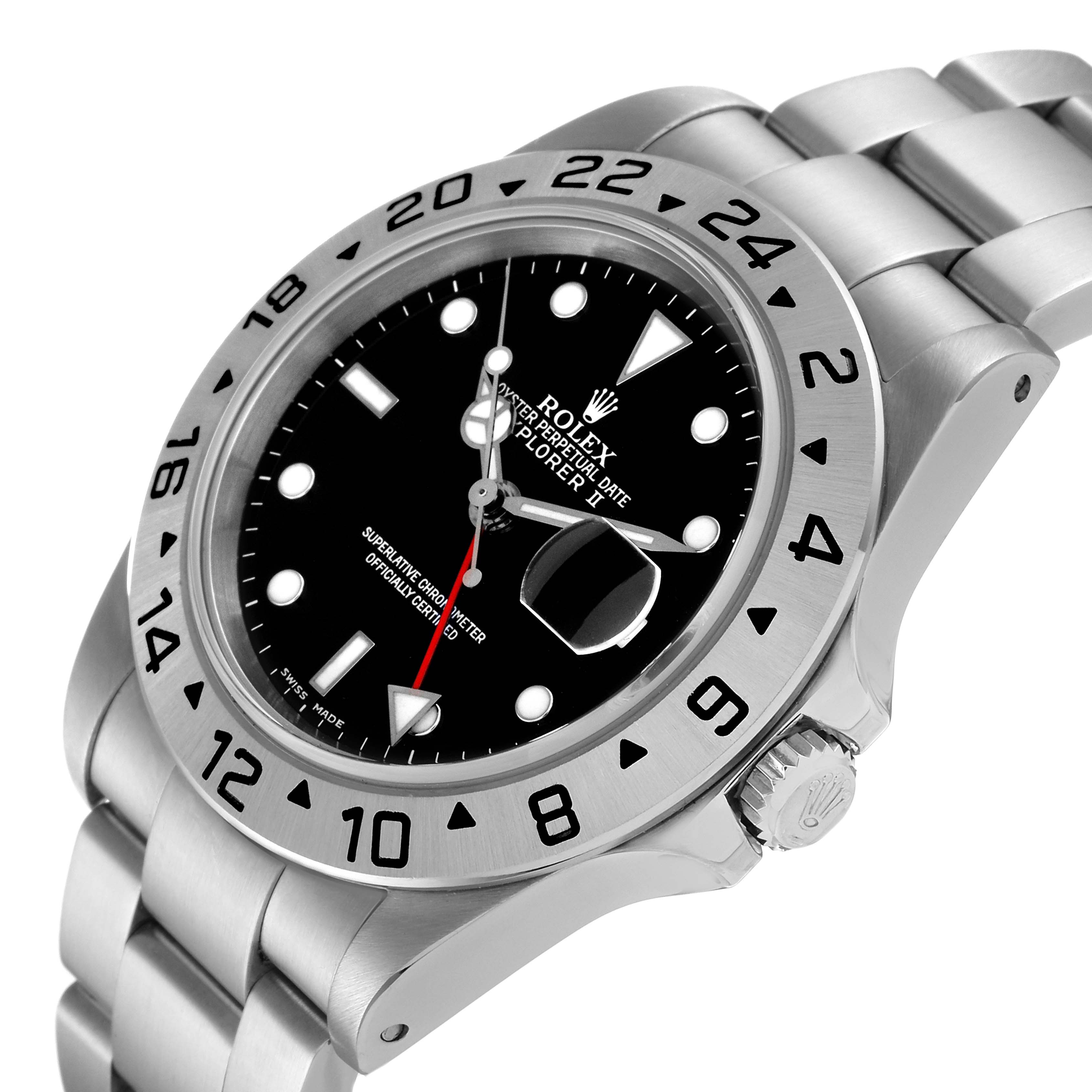 The image shows a close-up angled view of the Rolex Explorer 16570 Men
s Stainless Steel Black Dial 16570 Men
s Stainless Steel Black Dial model, displaying the bezel, dial, crown, and bracelet.