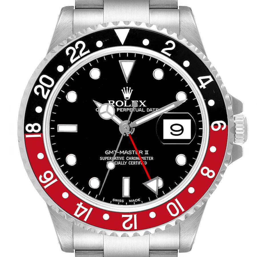 NOT FOR SALE Rolex GMT Master II Black Red Coke Bezel Steel Mens Watch 16710 Box Papers ADD 2 INSERTS NOTED BELOW SwissWatchExpo