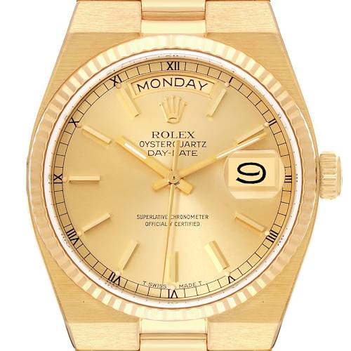 Photo of Rolex Oysterquartz President Day-Date Yellow Gold Mens Watch 19018