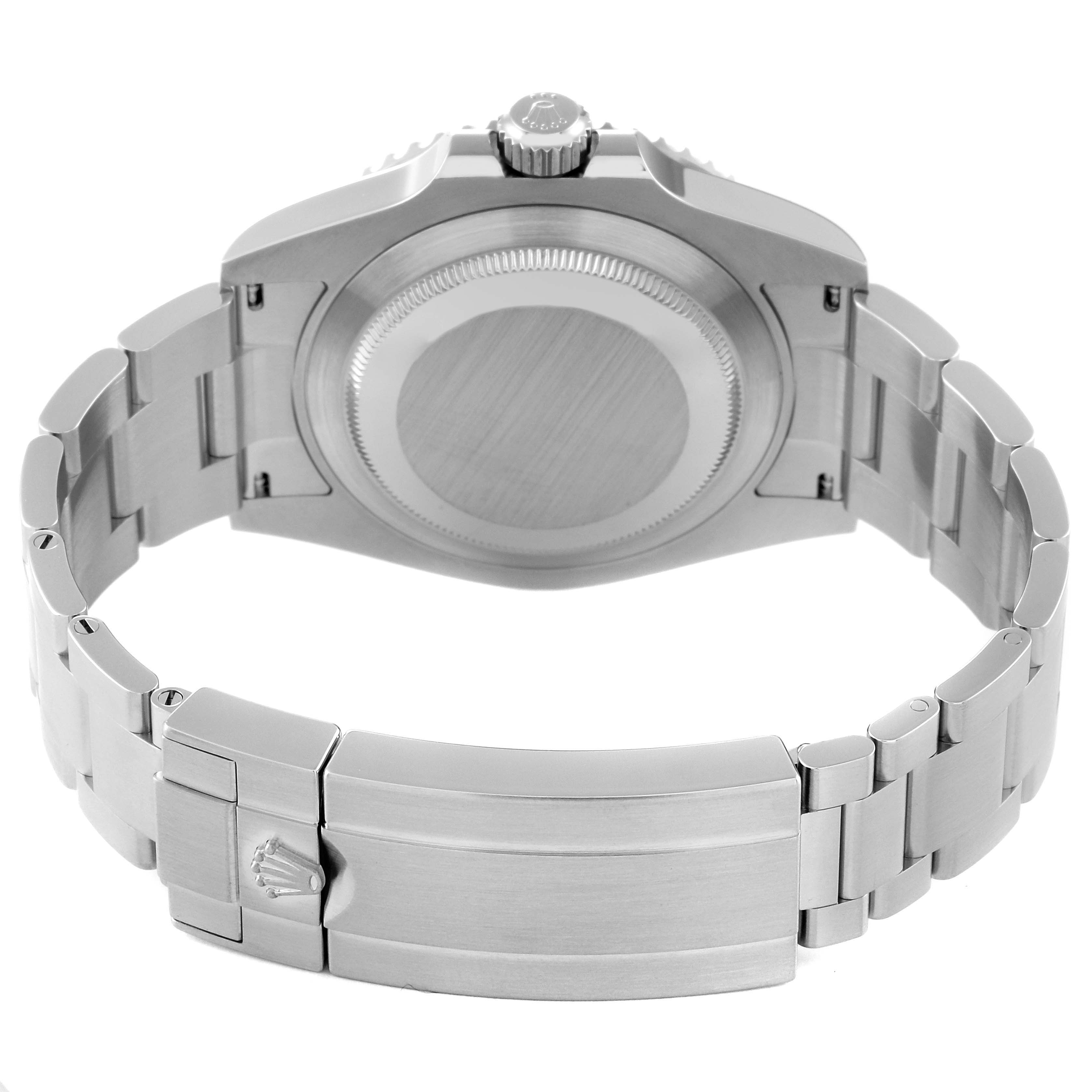 The image shows the back view of a Rolex Submariner 126610 Men
s Stainless Steel Black Dial 126610 Men
s Stainless Steel Black Dial watch, highlighting its bracelet, clasp, and case back.