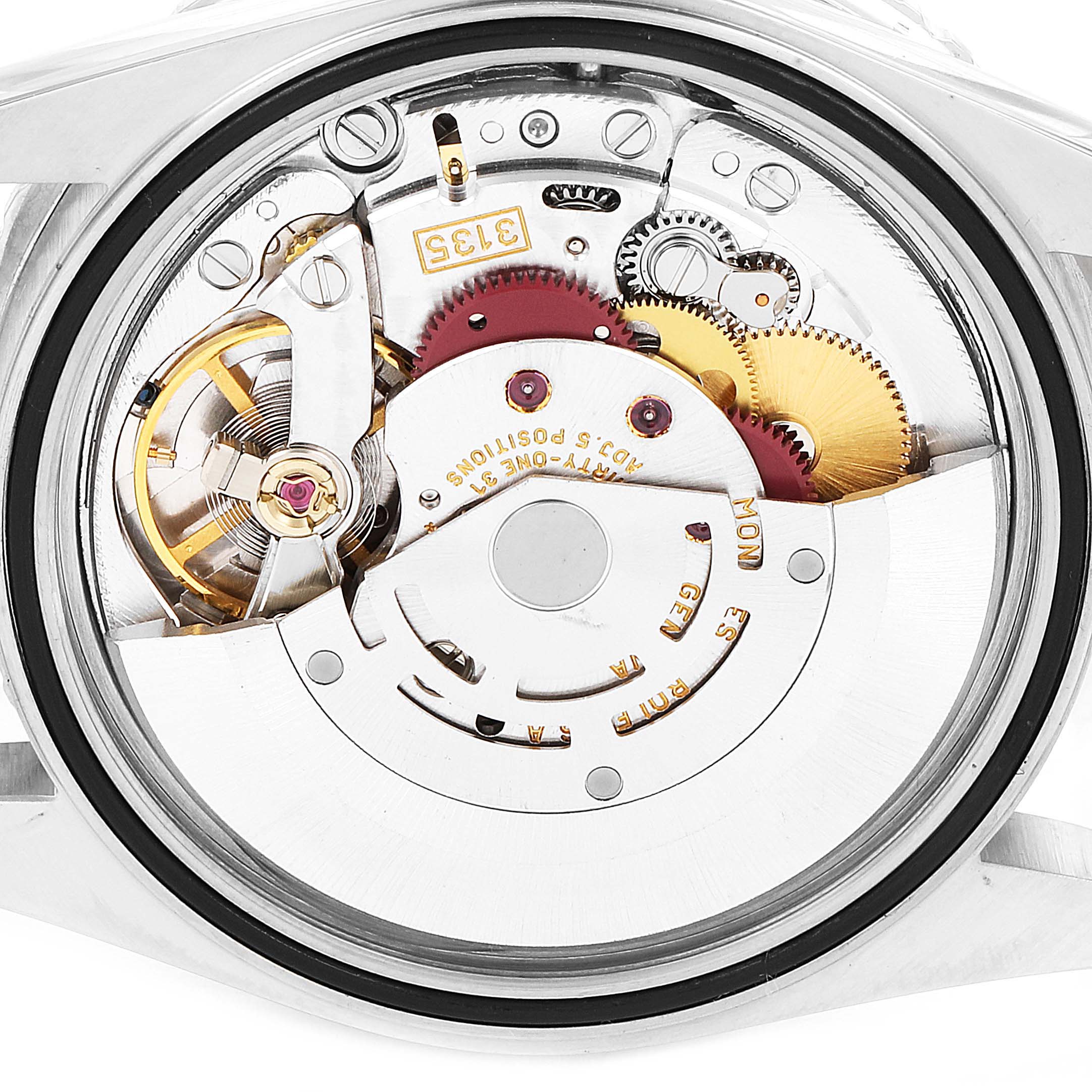 This image shows the internal mechanism of the Rolex Turn-o-Graph 16264 Men
s Stainless Steel Silver Dial 16264 Men
s Stainless Steel Silver Dial watch, viewed from the back.