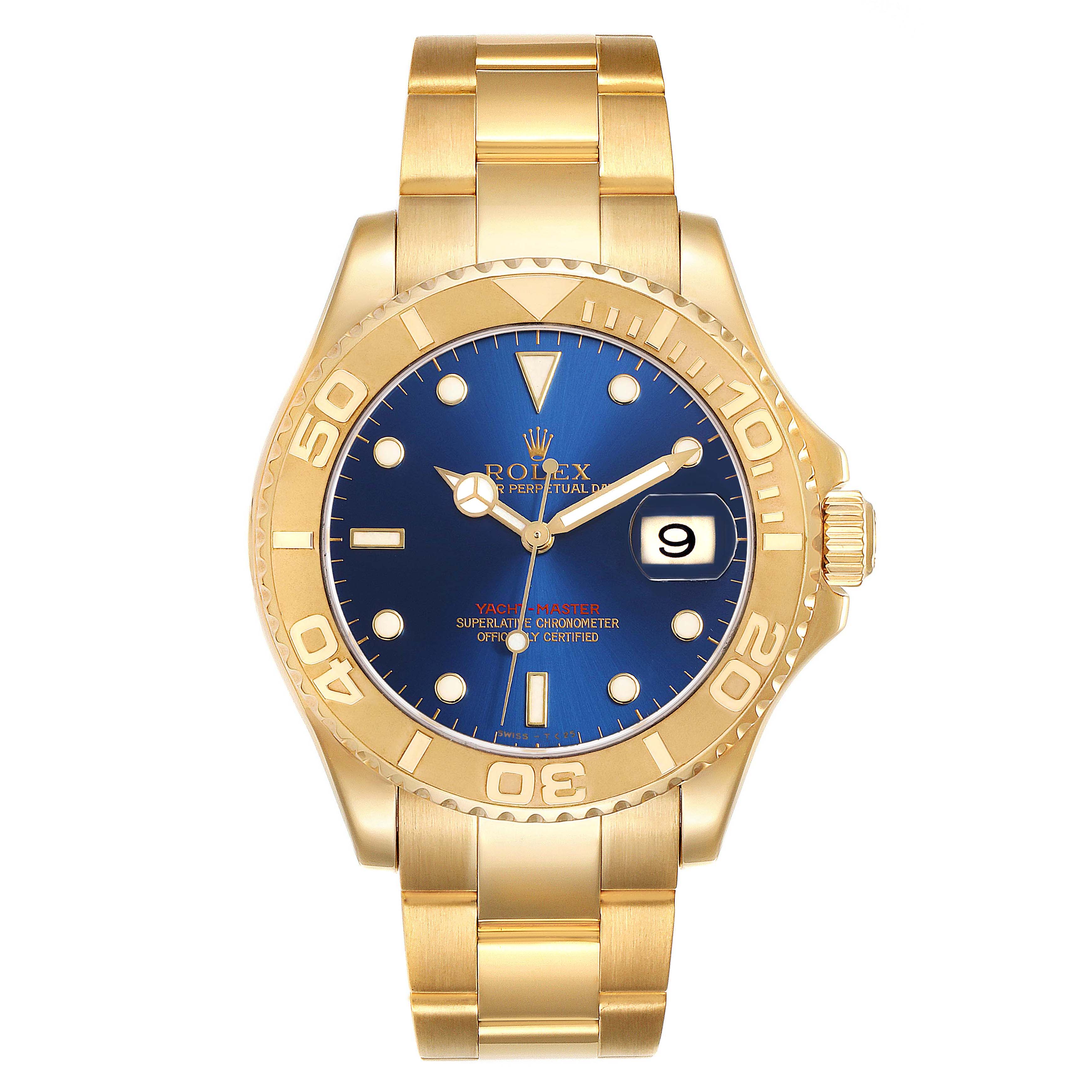 ROLEX Yacht-Master 自動巻き時計 ゴールド/青 rolex-yachtmaster-40mm-yellow-