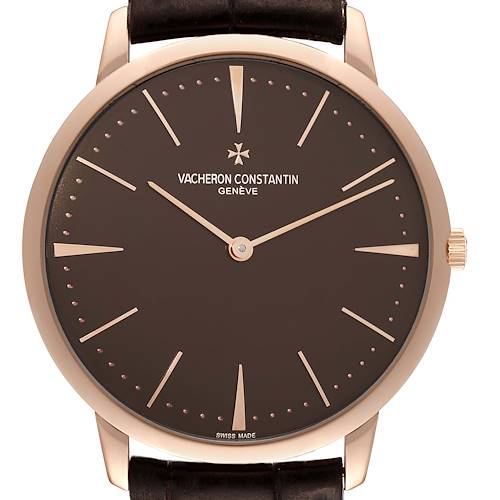 Photo of Vacheron Constantin Patrimony Grand Taille Brown Dial Rose Gold Watch 81180 Card