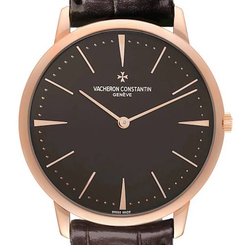 Photo of Vacheron Constantin Patrimony Grand Taille Brown Dial Rose Gold Watch 81180/000R Card