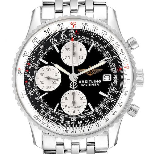 Photo of Breitling Navitimer II Black Dial Chronograph Mens Watch A13322 Box