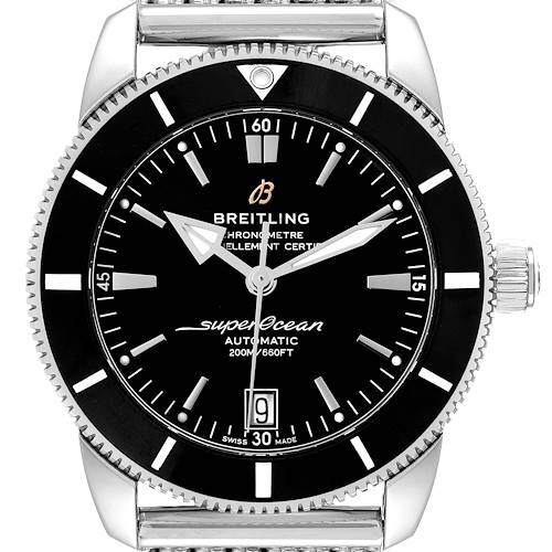 Photo of Breitling Superocean Heritage II 42 Black Dial Steel Watch AB2010 Box Papers +1 EXTRA LINK