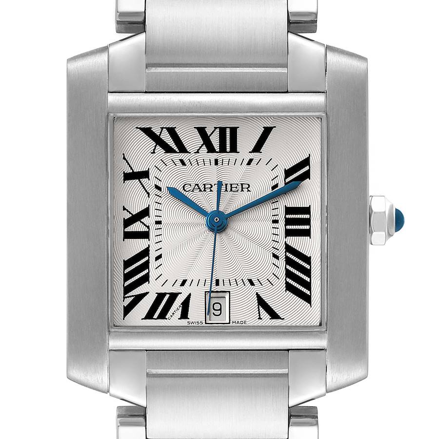 Cartier Tank Francaise Large Steel Automatic Mens Watch W51002Q3 SwissWatchExpo