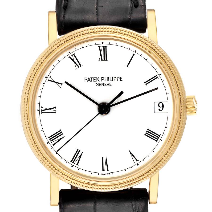 Patek Philippe Calatrava Yellow Gold Automatic Mens Watch 3802 SwissWatchExpo