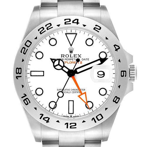 Photo of Rolex Explorer II 42 Steel Polar White Dial Mens Watch 226570 Box Card