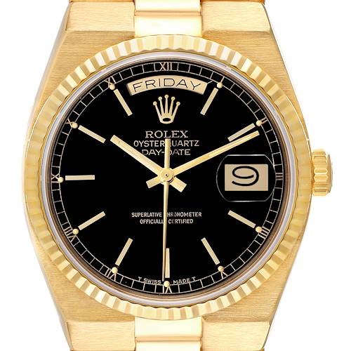 Photo of Rolex Oysterquartz President Day-Date Yellow Gold Mens Watch 19018 Papers