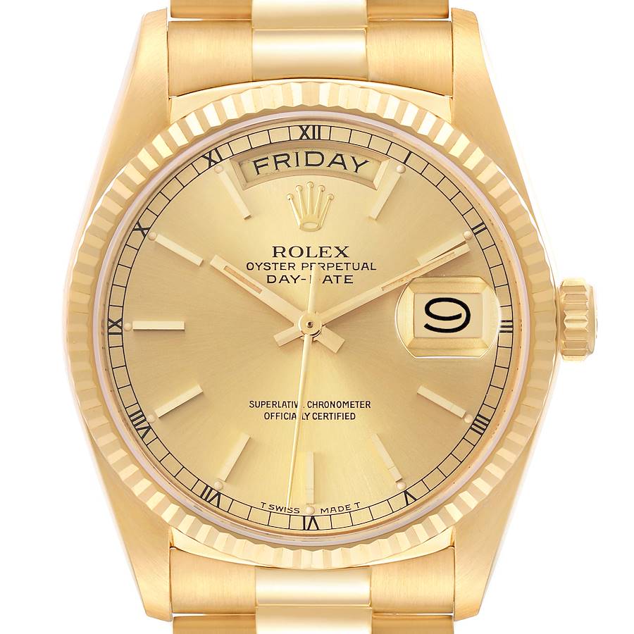 NOT FOR SALE Rolex President Day-Date Yellow Gold Champagne Dial Mens Watch 18038 PARTIAL PAYMENT SwissWatchExpo