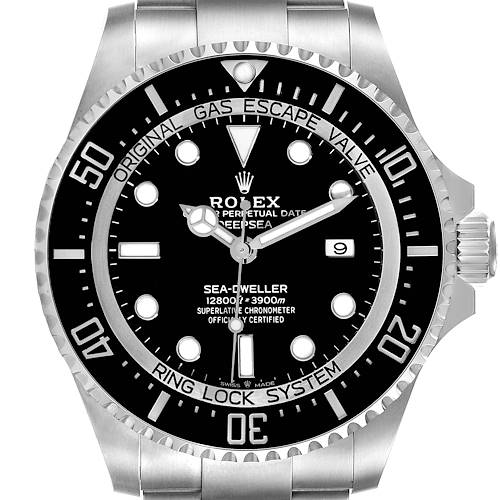 Photo of Rolex Seadweller Deepsea 44 Black Dial Steel Mens Watch 126660 Box Card