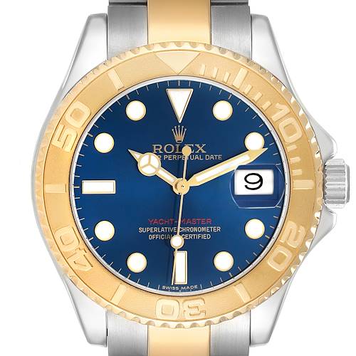 Photo of Rolex Yachtmaster Steel Yellow Gold Blue Dial Mens Watch 16623