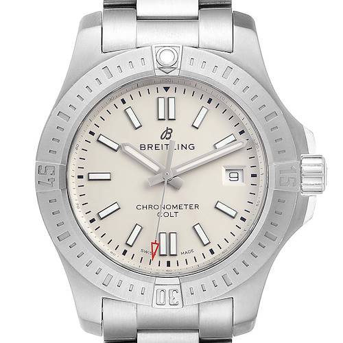 Photo of Breitling Colt White Dial Automatic Steel Mens Watch A17313 Box