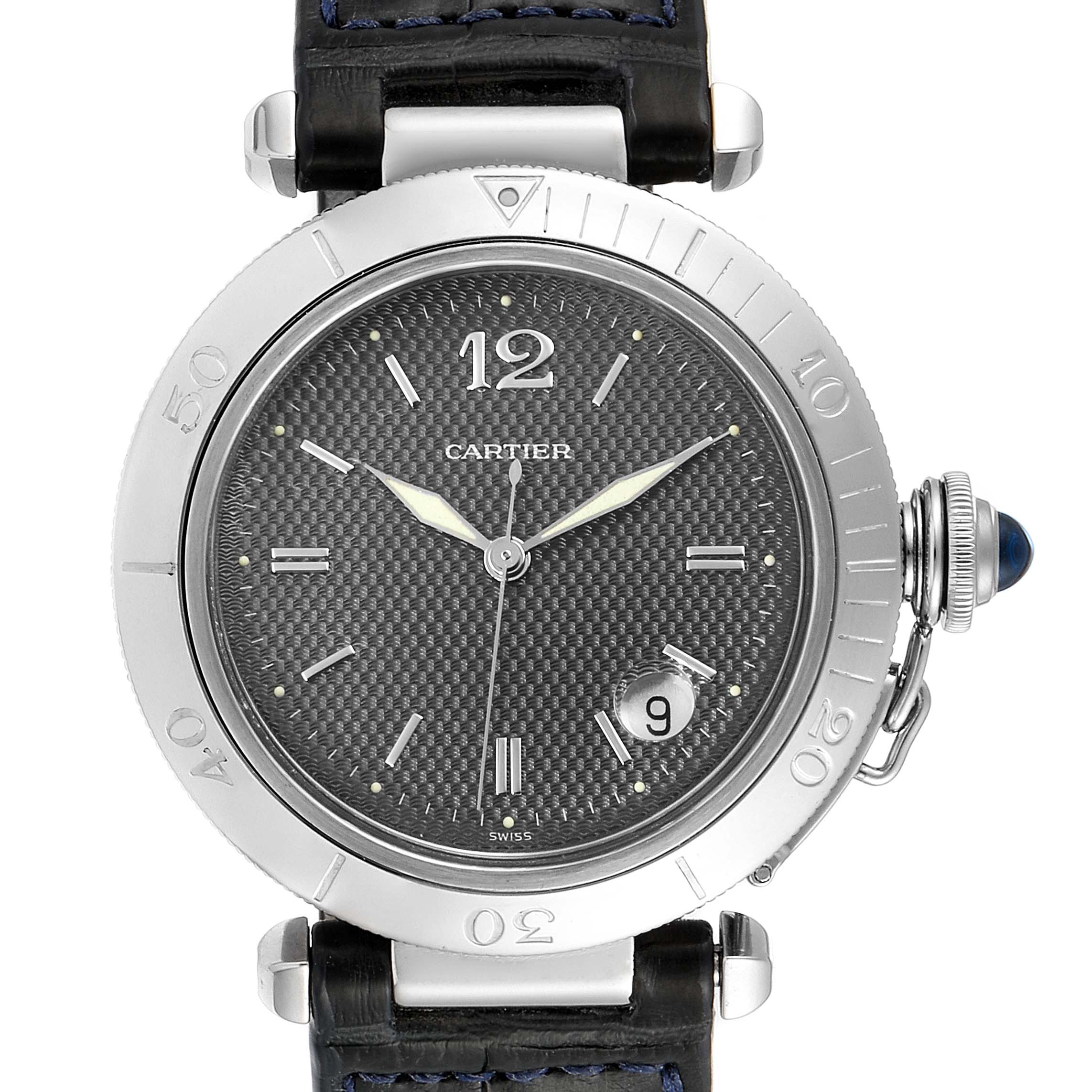 Cartier 送料無料 カルティエ パシャ 38mm W31017H3 ギョーシェ