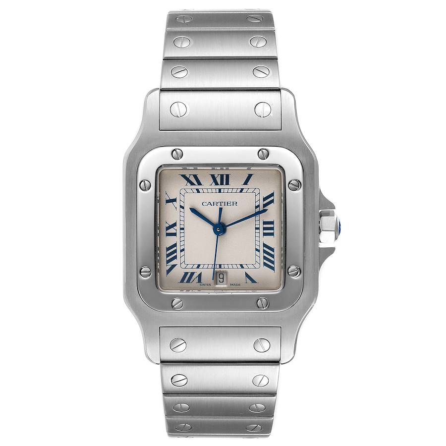 Cartier Santos Galbee Stainless Steel Silver Dial Unisex Watch 987901 ...