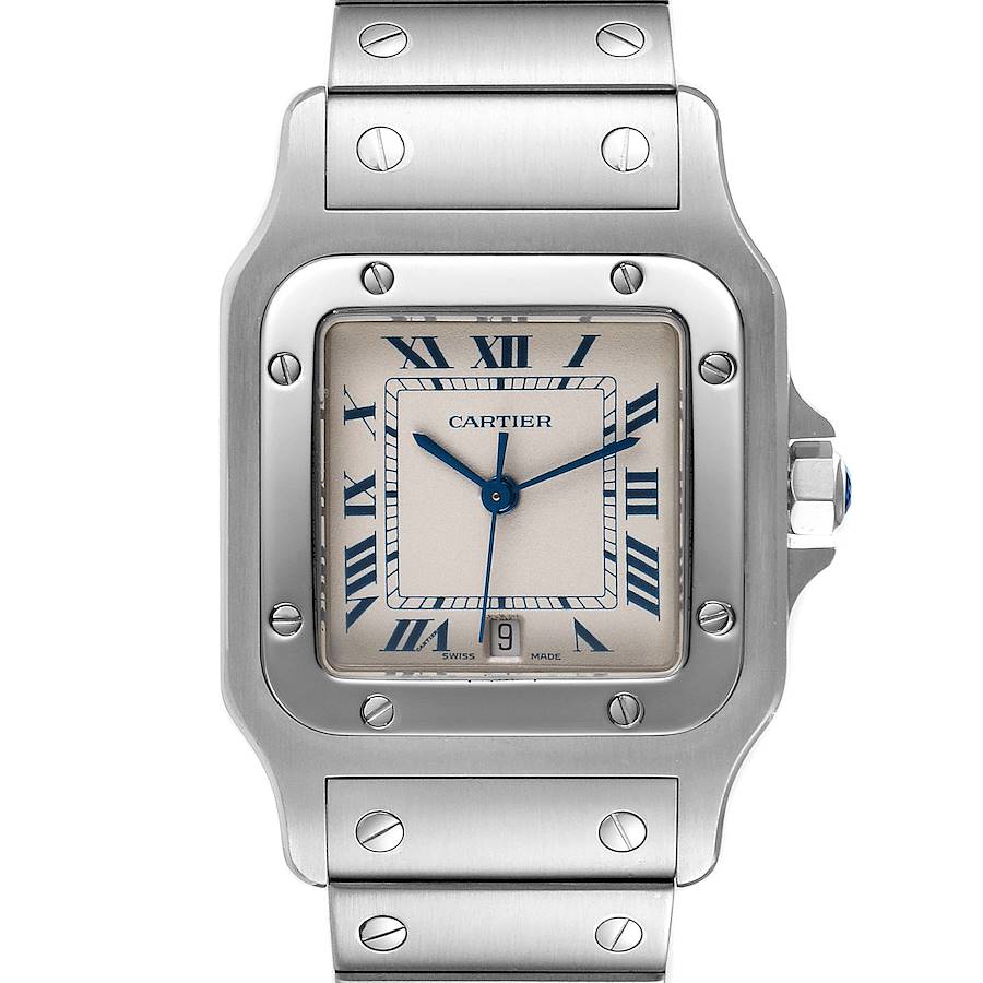Cartier Santos Galbee Stainless Steel Silver Dial Unisex Watch 987901 SwissWatchExpo