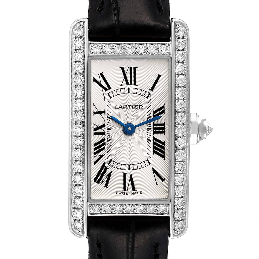 Cartier Tank Americaine White Gold Diamond Ladies Watch 2489 SwissWatchExpo