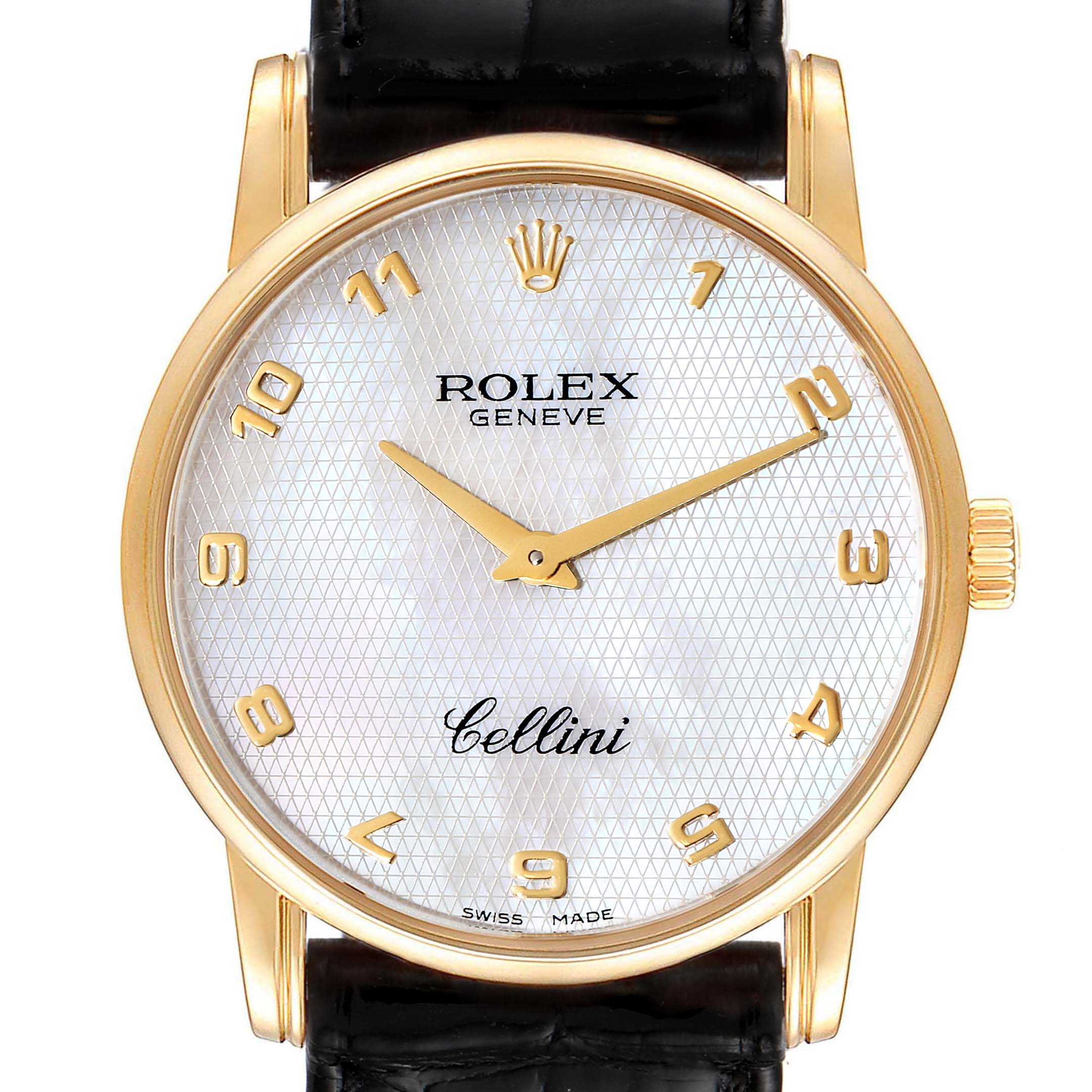 Rolex Cellini Classic Yellow Gold Mother of Pearl Dial Unisex Watch 5116