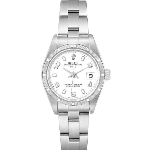 Photo of Rolex Date White Dial Oyster Bracelet Steel Ladies Watch 79190 Papers