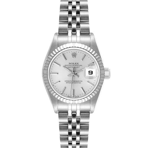 Photo of Rolex Datejust 26 Steel White Gold Silver Dial Ladies Watch 79174 Box Papers