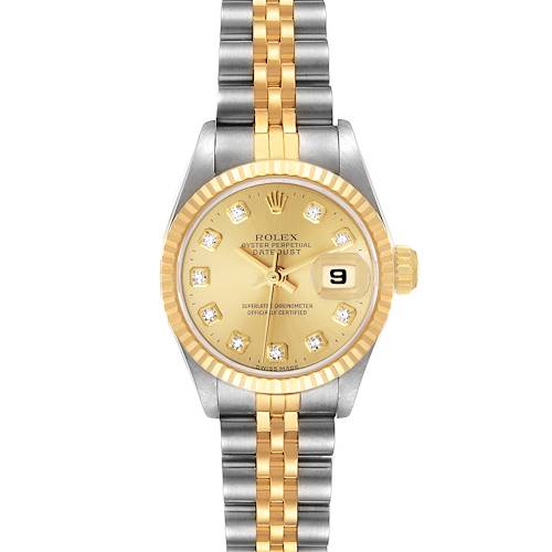 Photo of Rolex Datejust Steel Yellow Gold Diamond Jubilee Bracelet Ladies Watch 69173