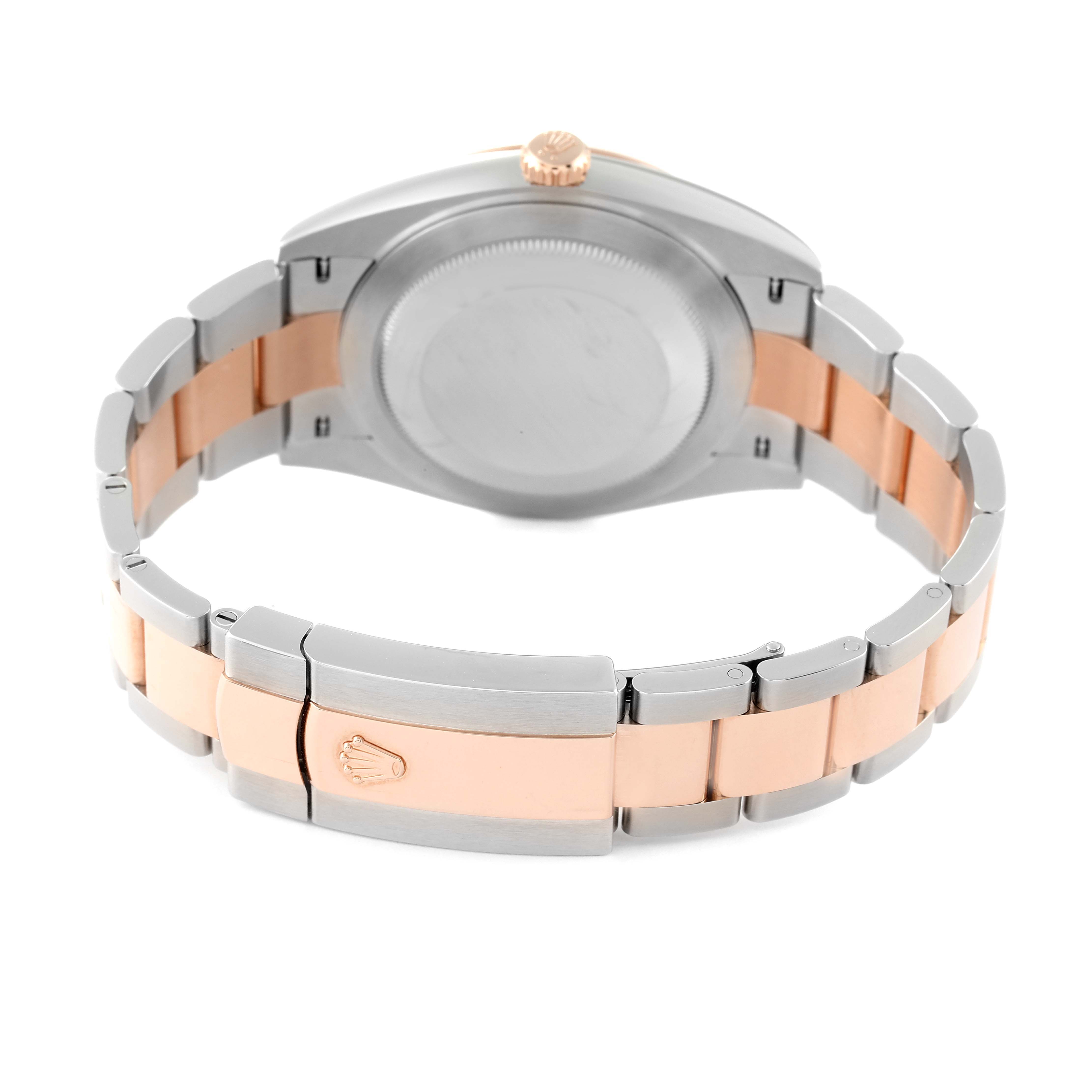 This image shows the back and clasp of the Rolex Datejust 41 126331 Men's Steel and Gold (two tone) Grey Dial 126331 Men's Steel and Gold (two tone) Grey Dial, highlighting its two-tone metal bracelet.