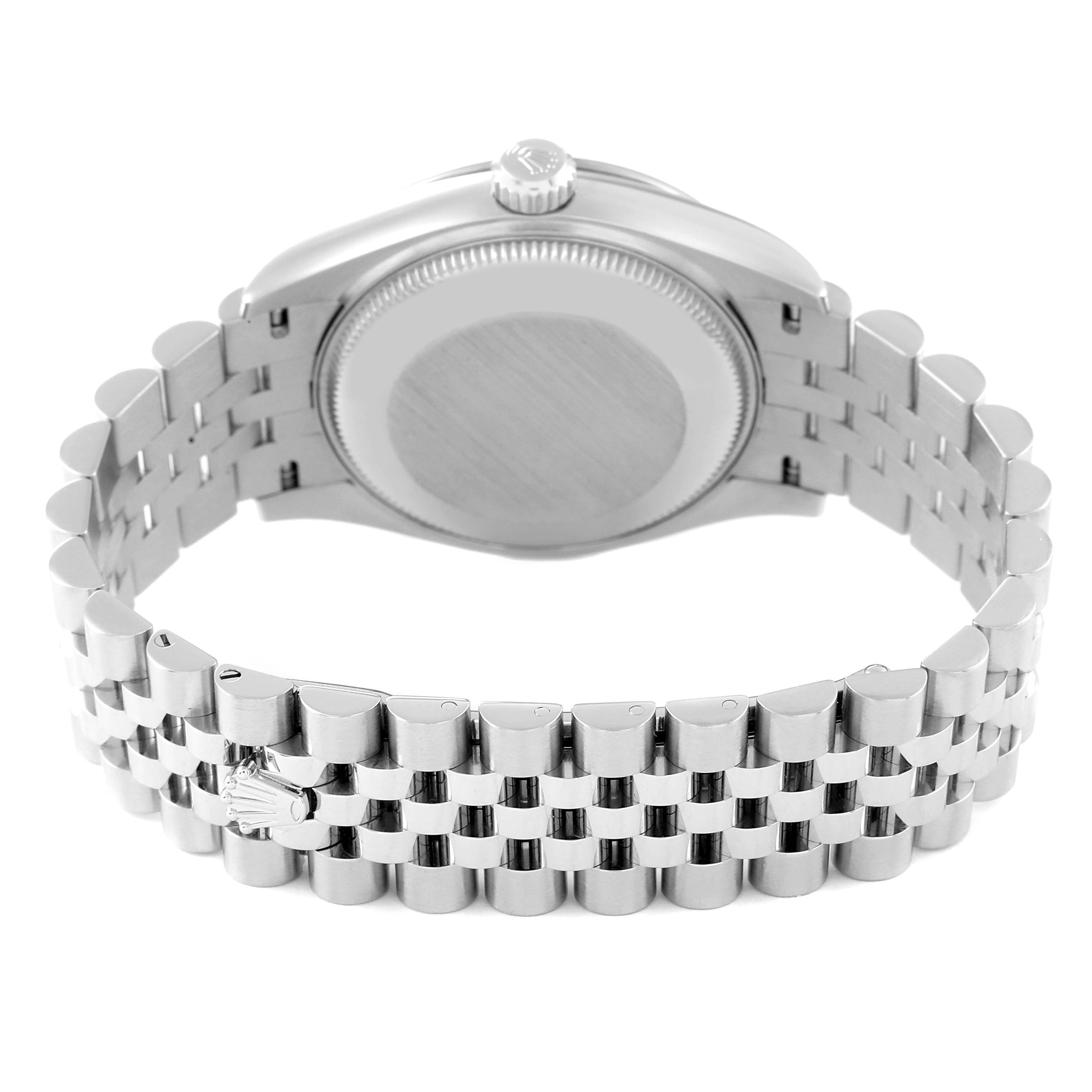 The image shows the back of a Rolex Datejust 278274 Women's Stainless Steel Silver Dial 278274 Women's Stainless Steel Silver Dial watch, focusing on the bracelet and the rear case.