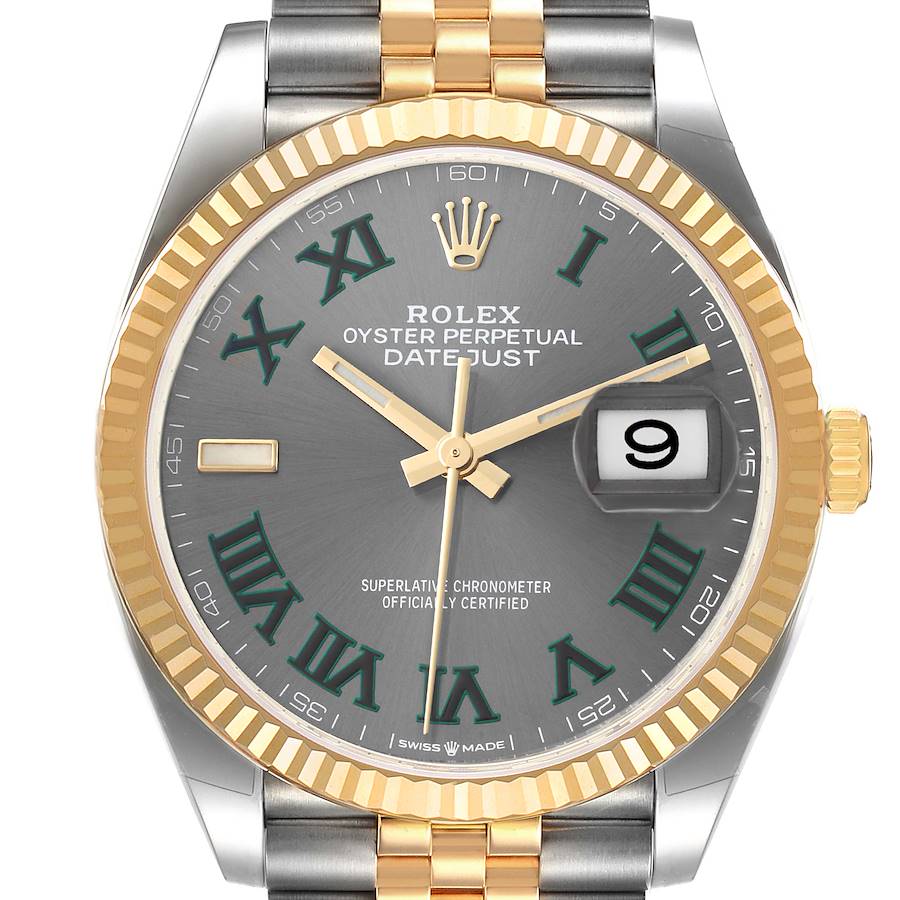 Rolex Datejust Steel Yellow Gold Wimbledon Dial Mens Watch 126233 Unworn SwissWatchExpo