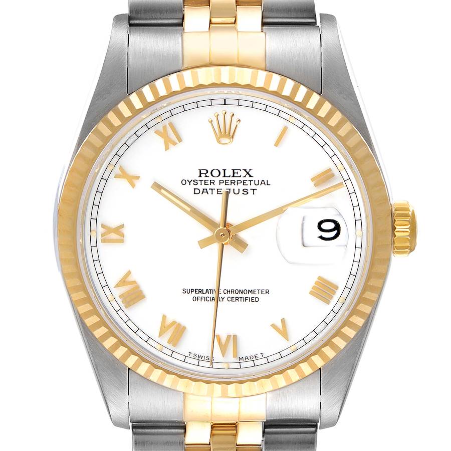 NOT FOR SALE Rolex Datejust White Dial Steel Yellow Gold Mens Watch 16233 Box PARTIAL PAYMENT SwissWatchExpo