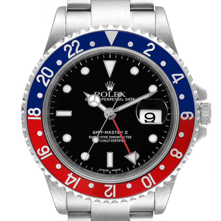 NOT FOR SALE -- Rolex GMT Master II Pepsi Red and Blue Bezel Steel Mens Watch 16710 -- PARTIAL PAYMENT SwissWatchExpo