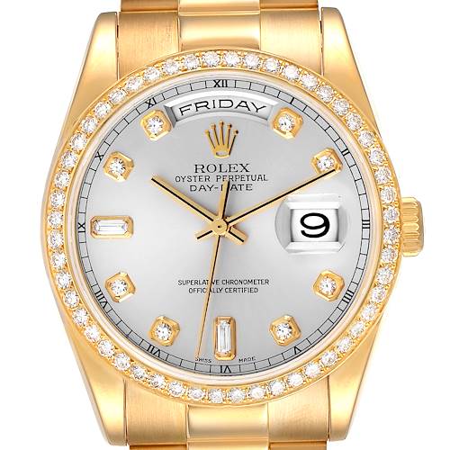 Photo of NOT FOR SALE Rolex President Day Date Yellow Gold Diamond Mens Watch 118348 Box Papers PARTIAL PAYMENT
