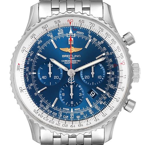 Photo of Breitling Navitimer 01 46mm Aurora Blue Dial Mens Watch AB0127 Box Papers