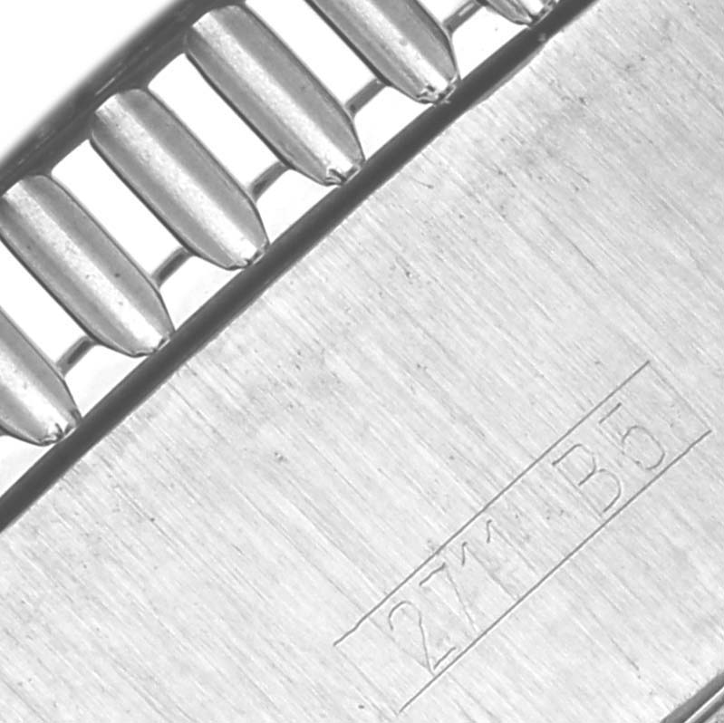 The image shows a partial close-up of the bracelet and clasp of a Breitling Superocean A1334102/BA85 Men's Stainless Steel Black Dial A1334102/BA85 Men's Stainless Steel Black Dial watch.