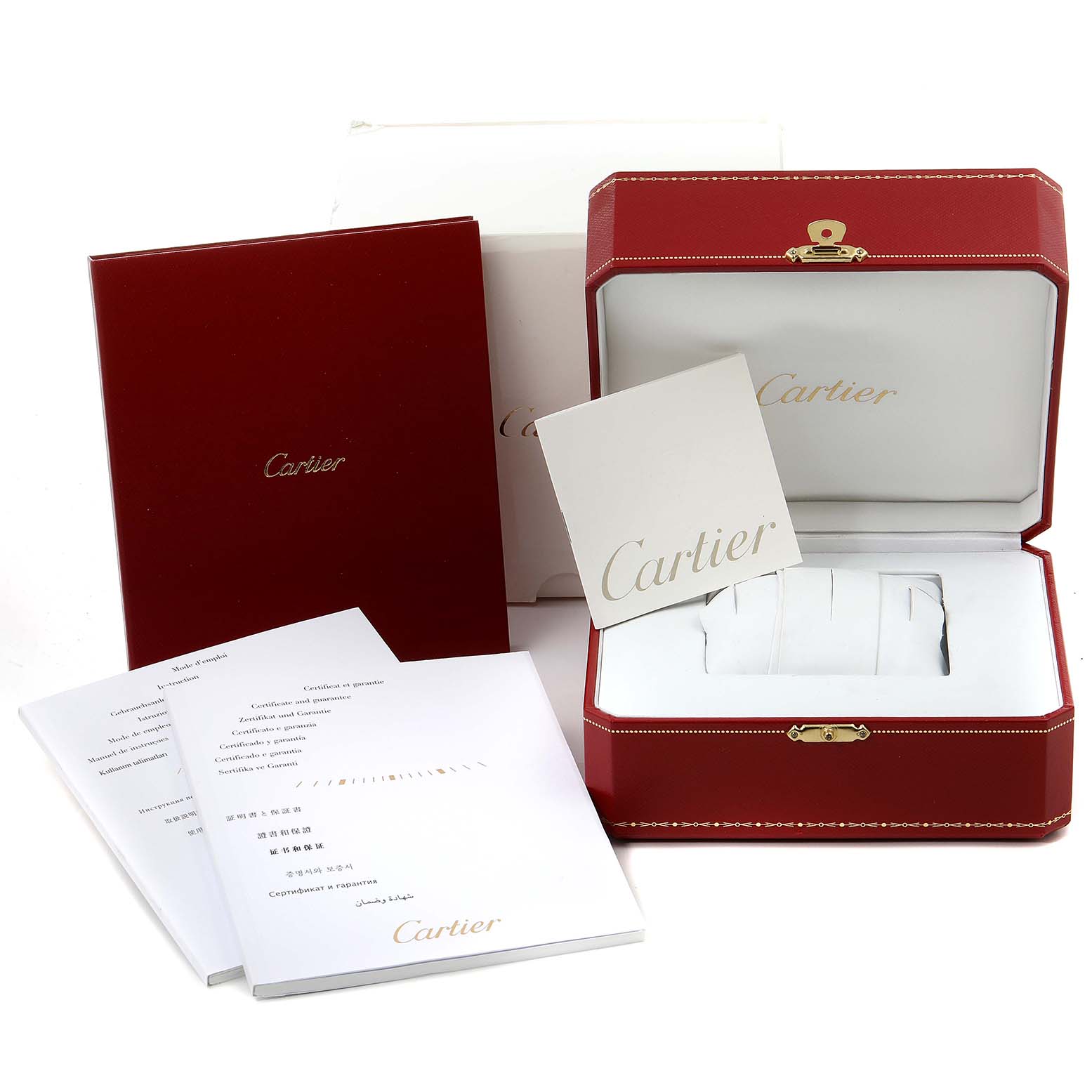 cartier watch box and papers
