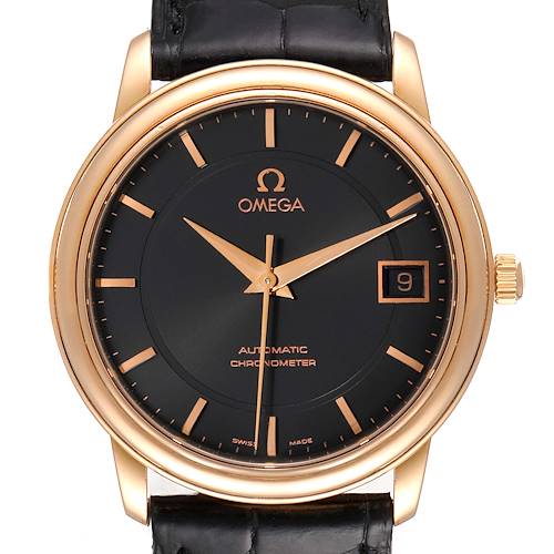 Photo of Omega DeVille Prestige Limited Series 1996 Rose Gold Watch 4601.54.11 Box Card